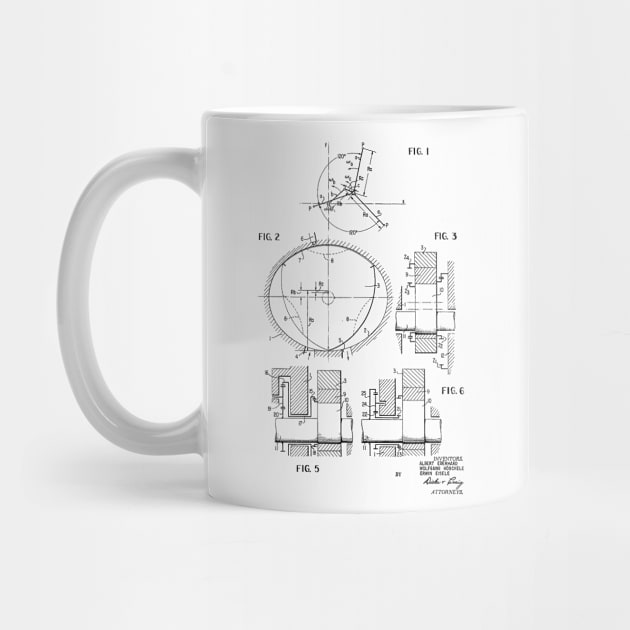 Rotary Pistol Engine Vintage Patent Hand Drawing by TheYoungDesigns